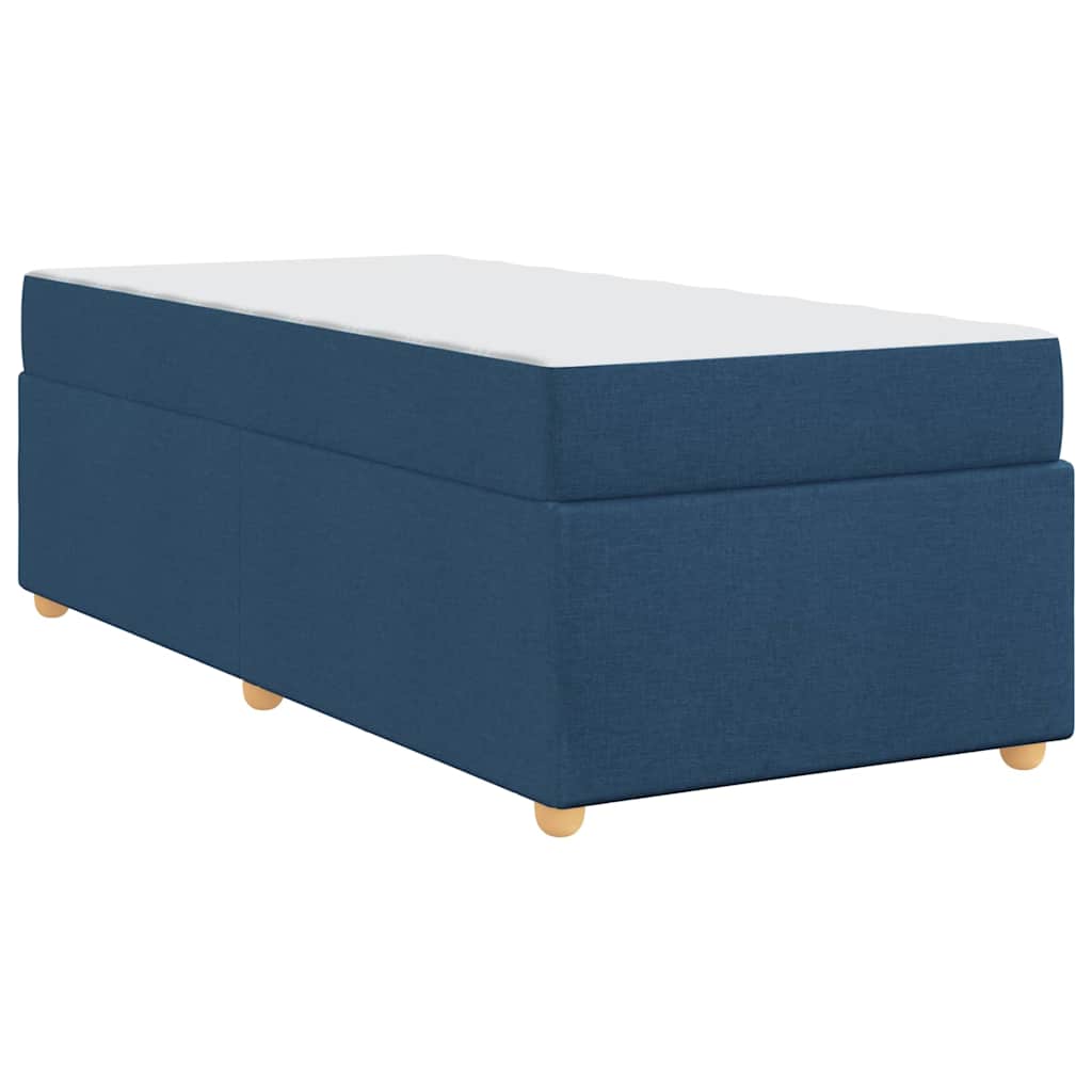 Struttura del letto con materasso Blu 90 x 190 cm Tessuto