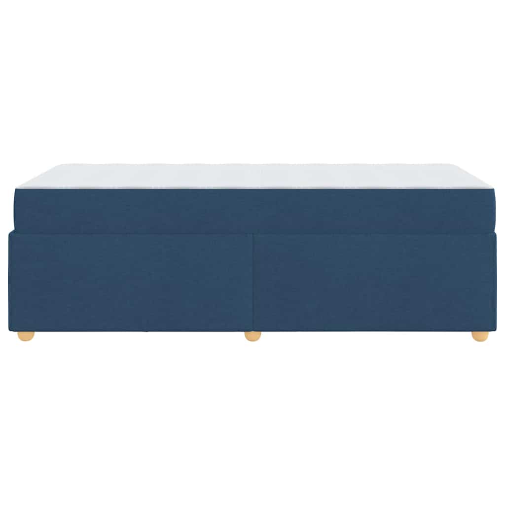 Struttura del letto con materasso Blu 90 x 200 cm Tessuto