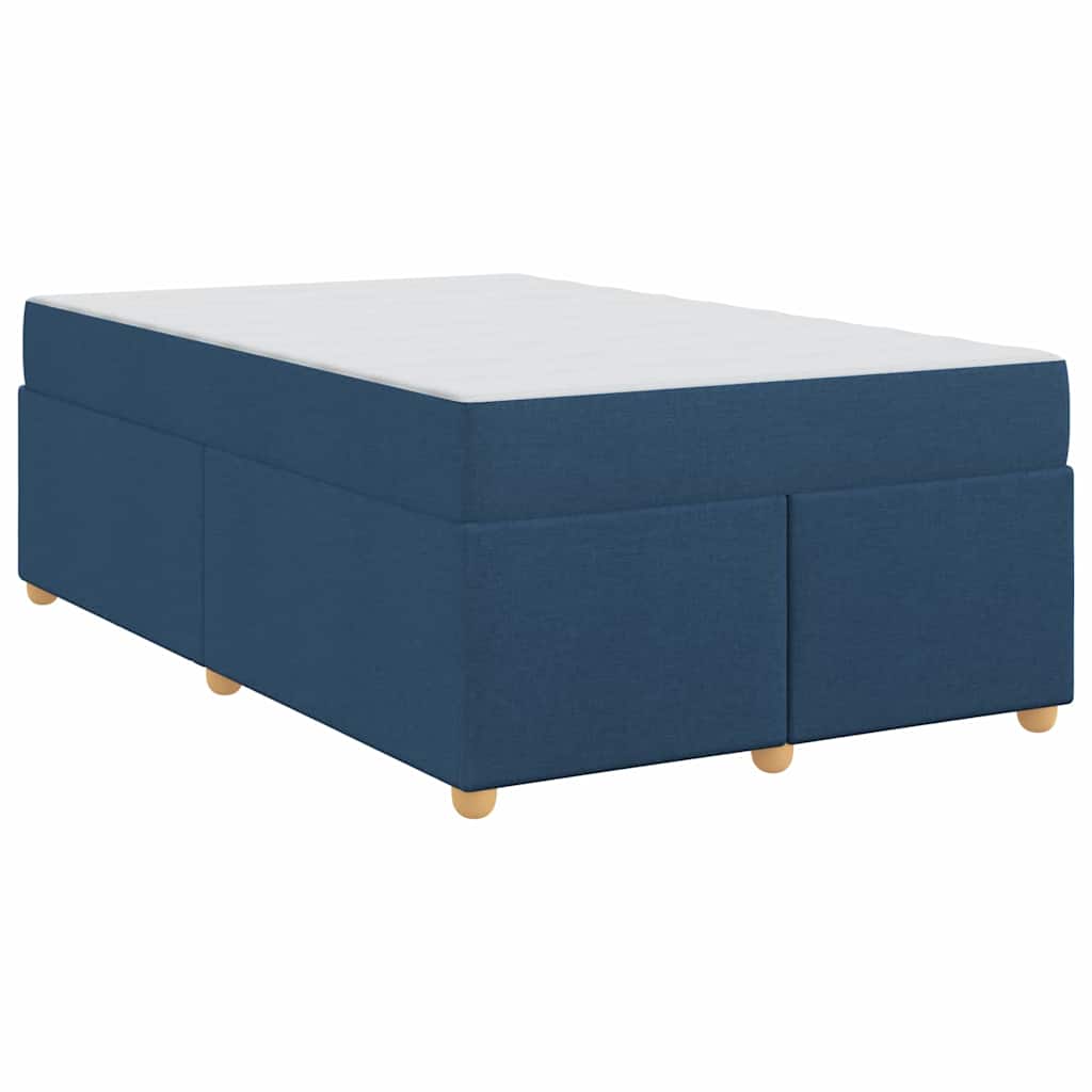 Struttura del letto con materasso Blu 120 x 190 cm Tessuto
