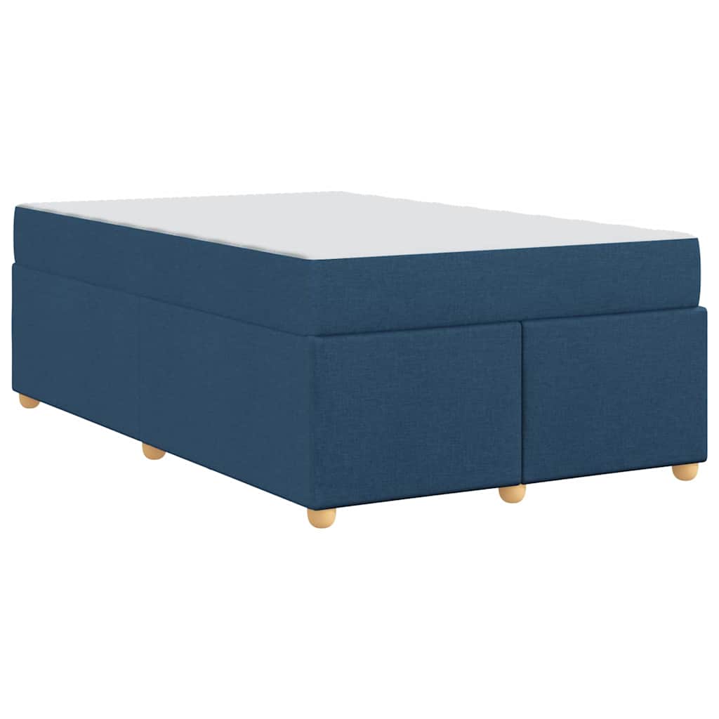 Struttura del letto con materasso Blu 120 x 190 cm Tessuto