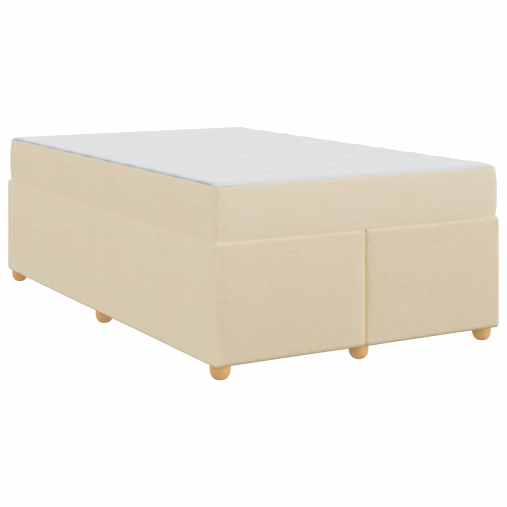 Struttura del letto con materasso Crema 120 x 200 cm Tessuto