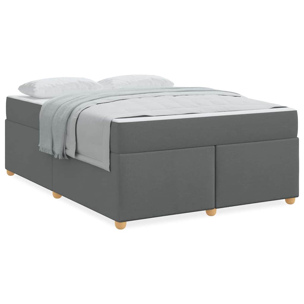 Struttura del letto Grigio scuro 160 x 200 cm Tessuto