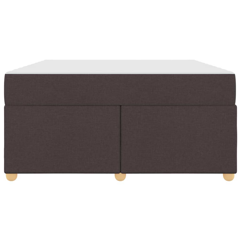 Struttura del letto Marrone scuro 160 x 200 cm Tessuto