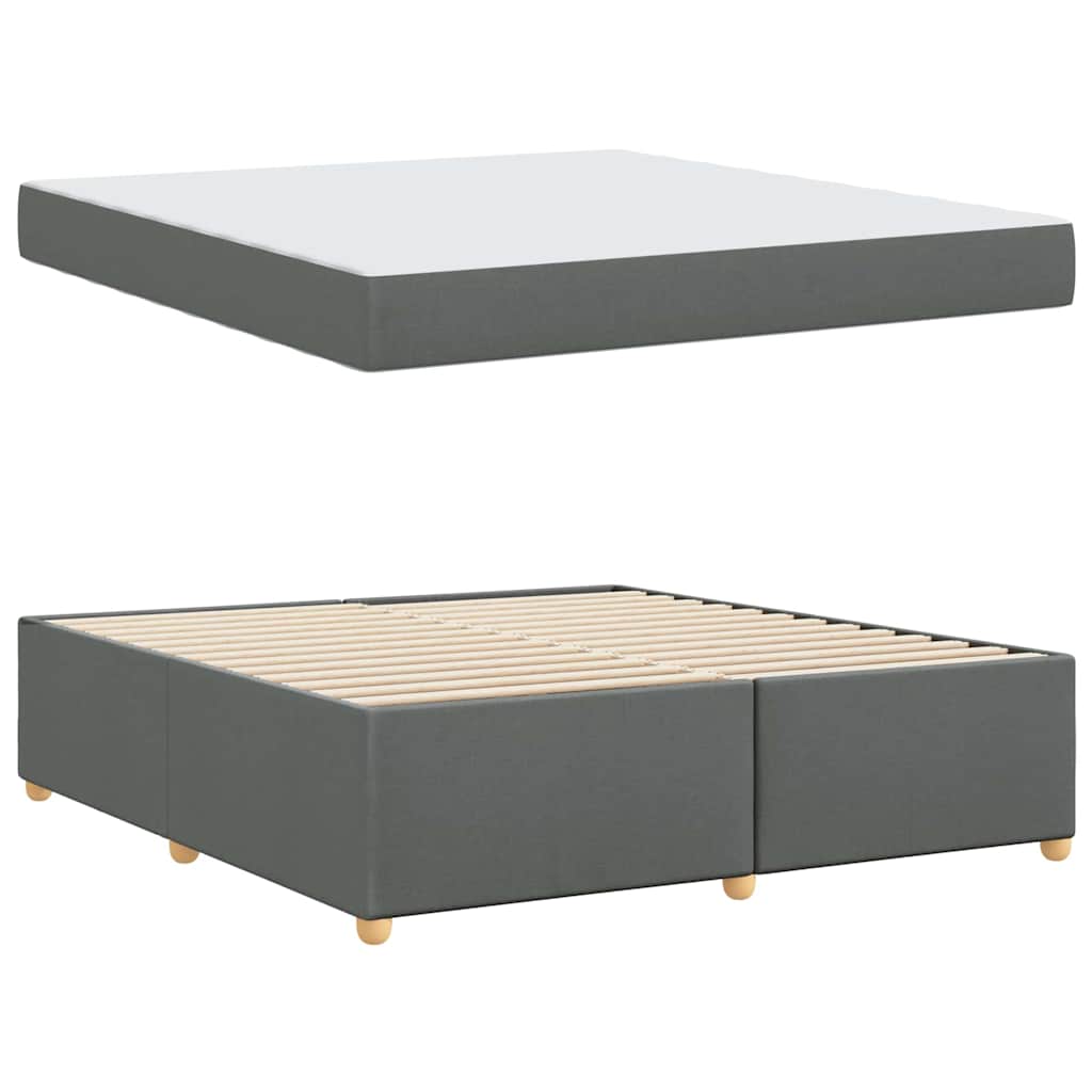 Struttura del letto Grigio scuro 180 x 200 cm Tessuto
