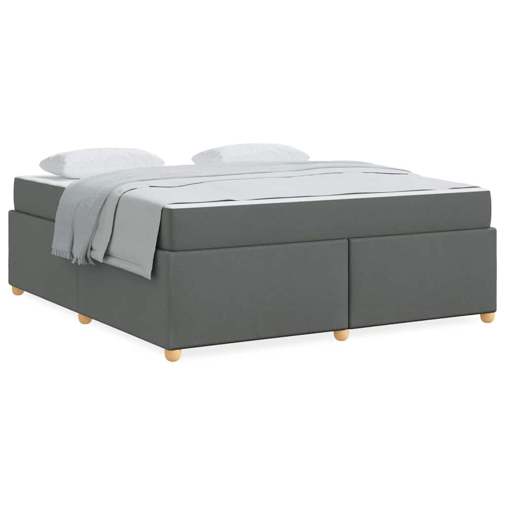 Struttura del letto Grigio scuro 180 x 200 cm Tessuto