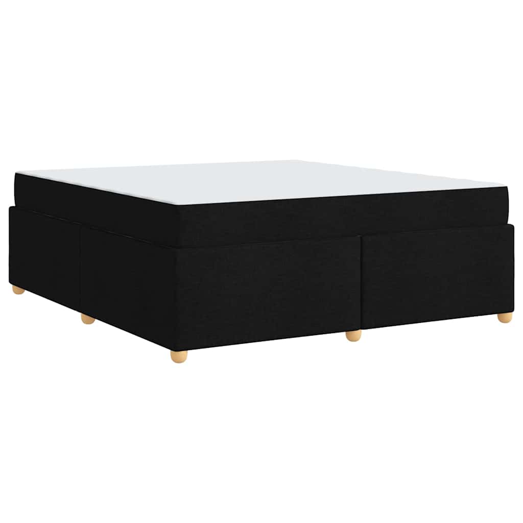 Struttura del letto con materasso Nero 180 x 200 cm Tessuto