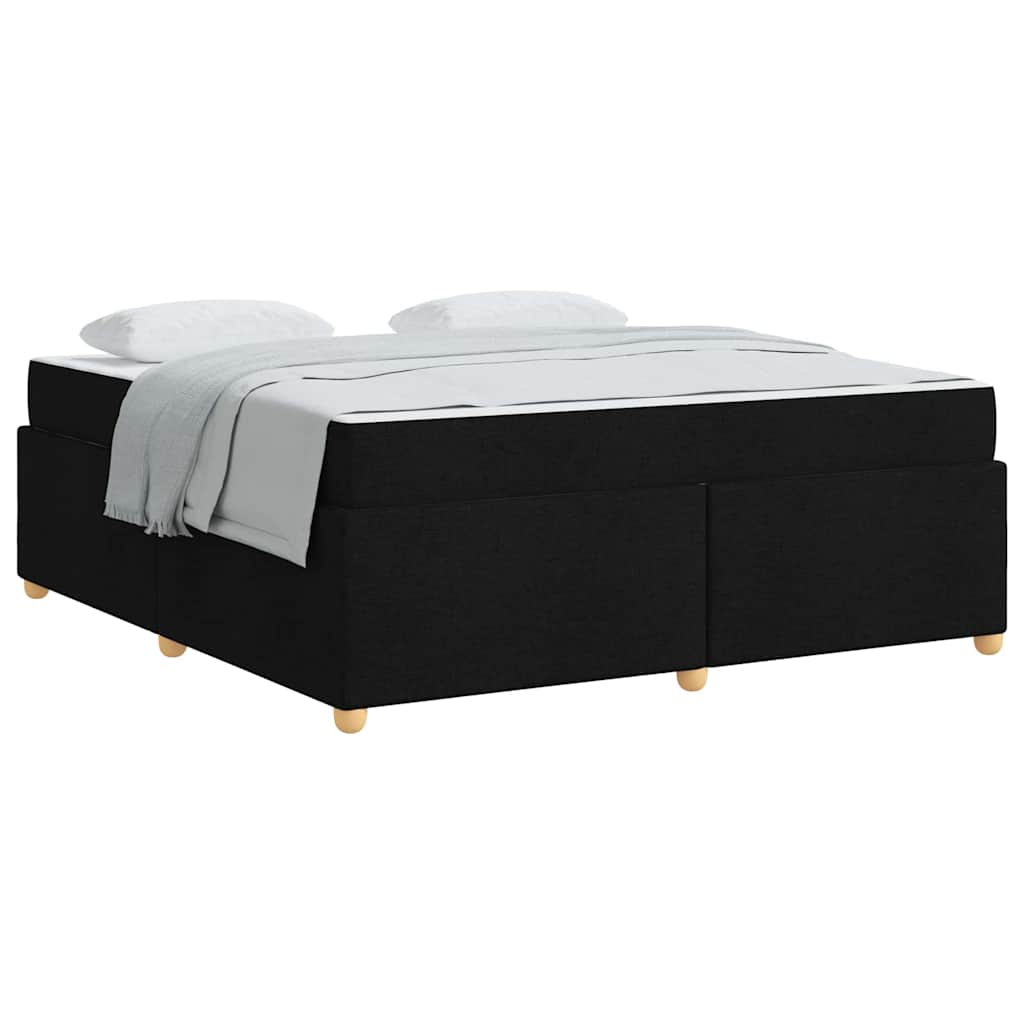 Struttura del letto con materasso Nero 180 x 200 cm Tessuto