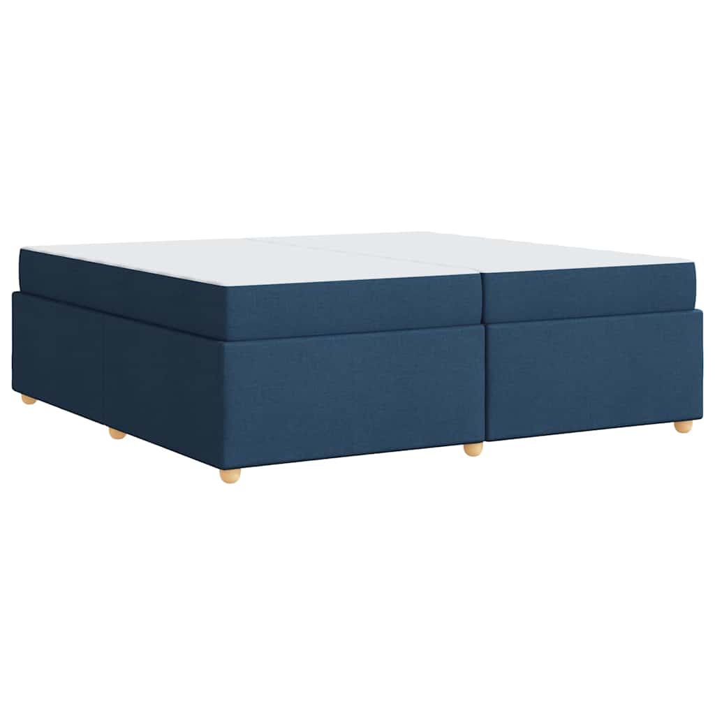 Struttura del letto con materasso Blu 200 x 200 cm Tessuto