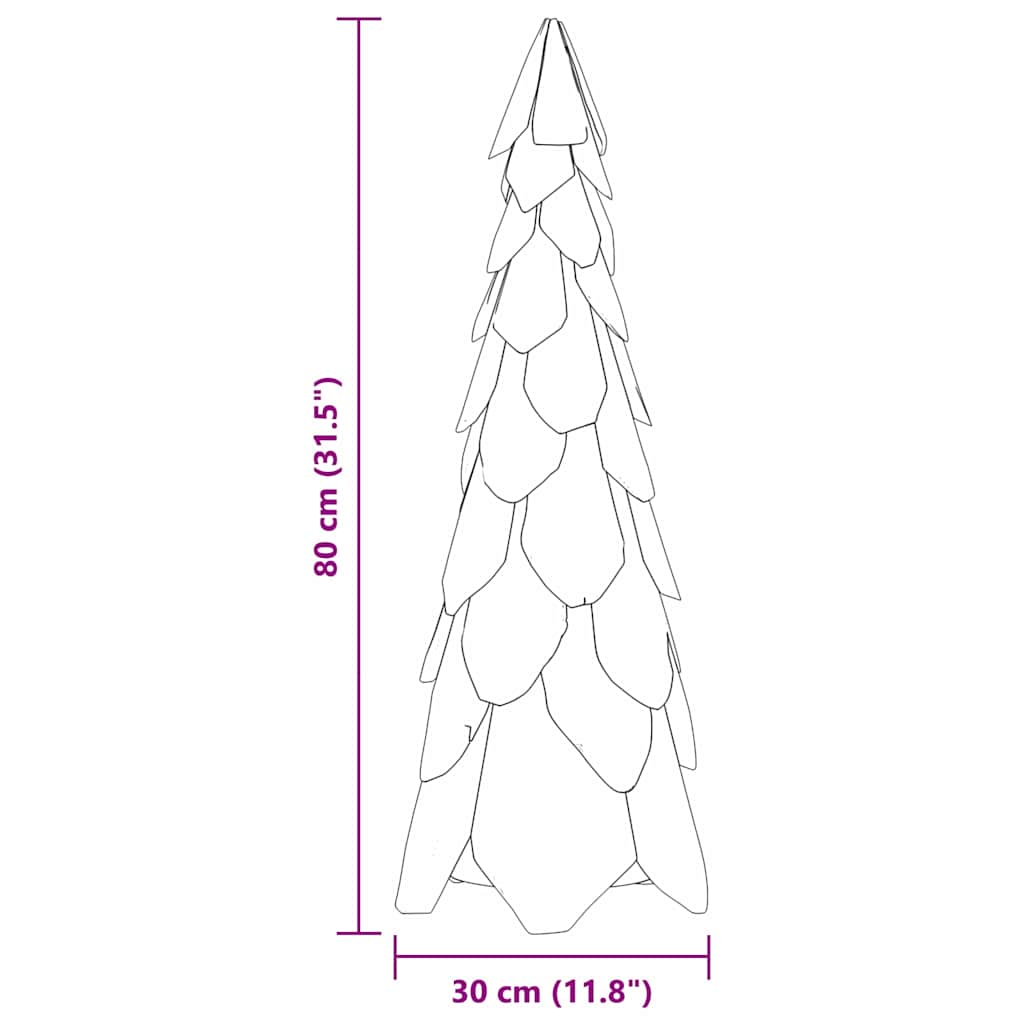 Albero di Natale Marrone 80 cm Legno massello di teak | homemem39