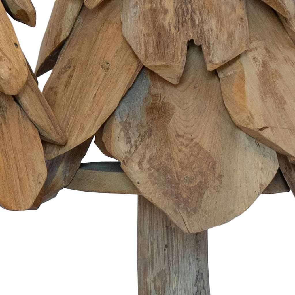 Albero di Natale 3 pz Marrone 40 cm Legno massello di teak