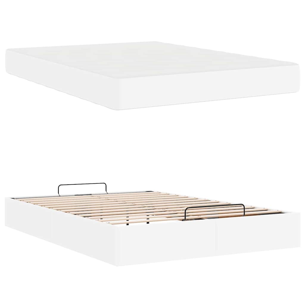 Struttura letto con materasso Bianco Puro 160 x 200 cm