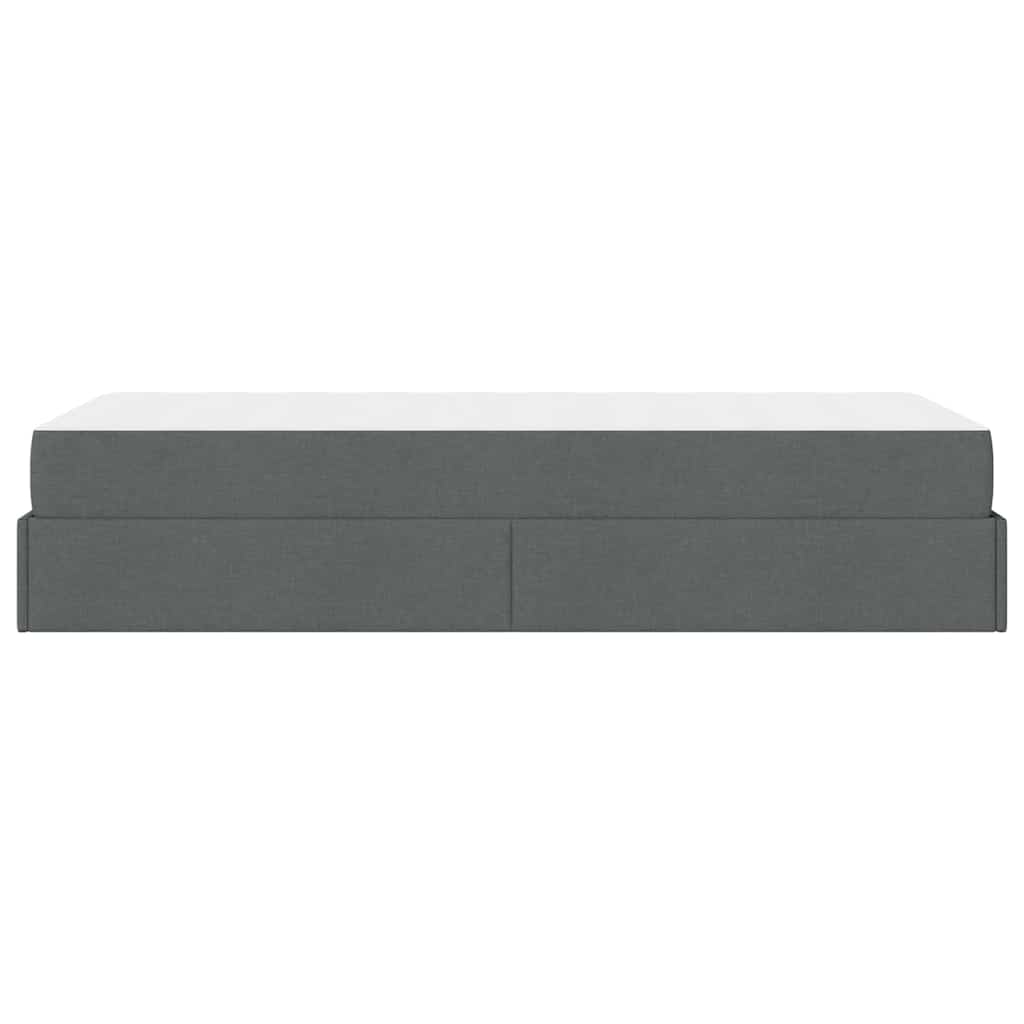 Struttura del letto Grigio scuro 90 x 200 cm Tessuto