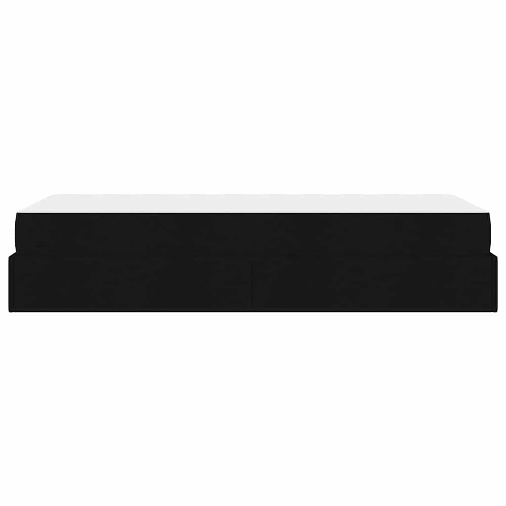 Struttura del letto con materasso Nero 100 x 200 cm Tessuto