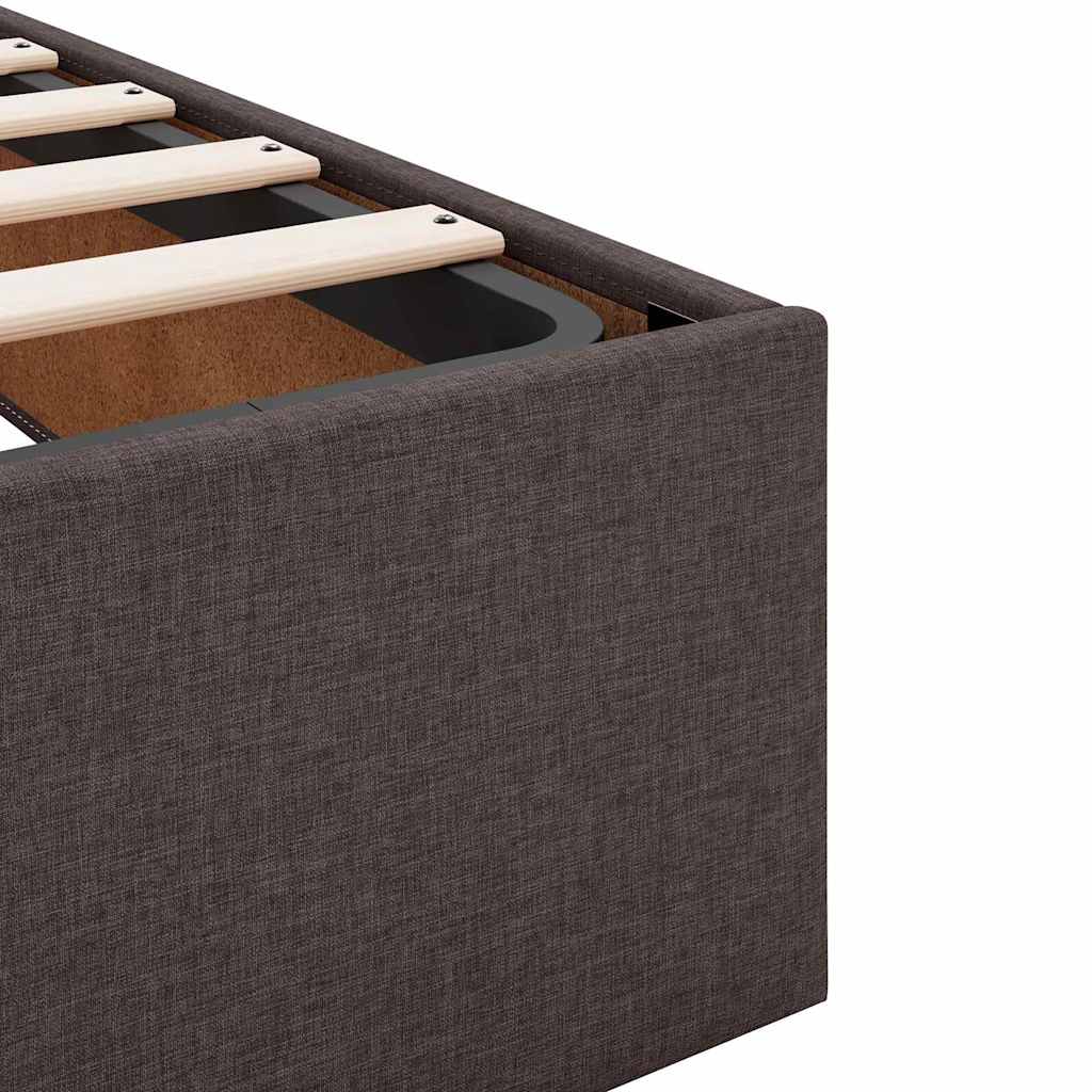 Struttura del letto Marrone scuro 100 x 200 cm Tessuto