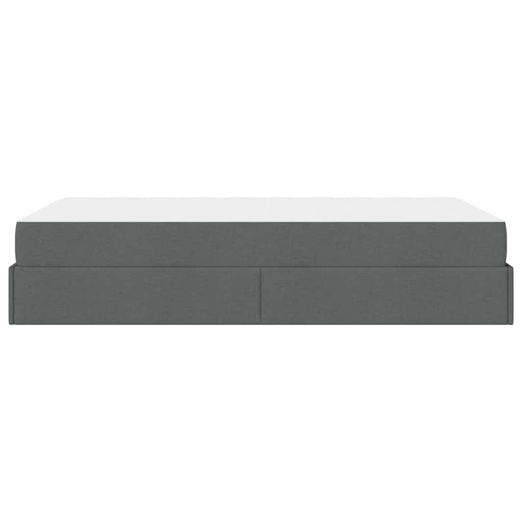Struttura del letto Grigio scuro 120 x 200 cm Tessuto