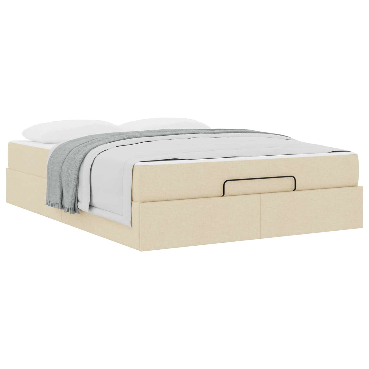 Struttura letto con materasso 2 pz Crema Tessuto | homemem39