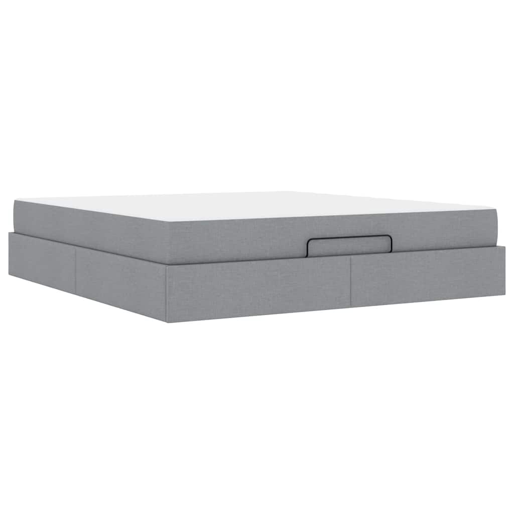 Struttura del letto Grigio chiaro 180 x 200 cm Tessuto