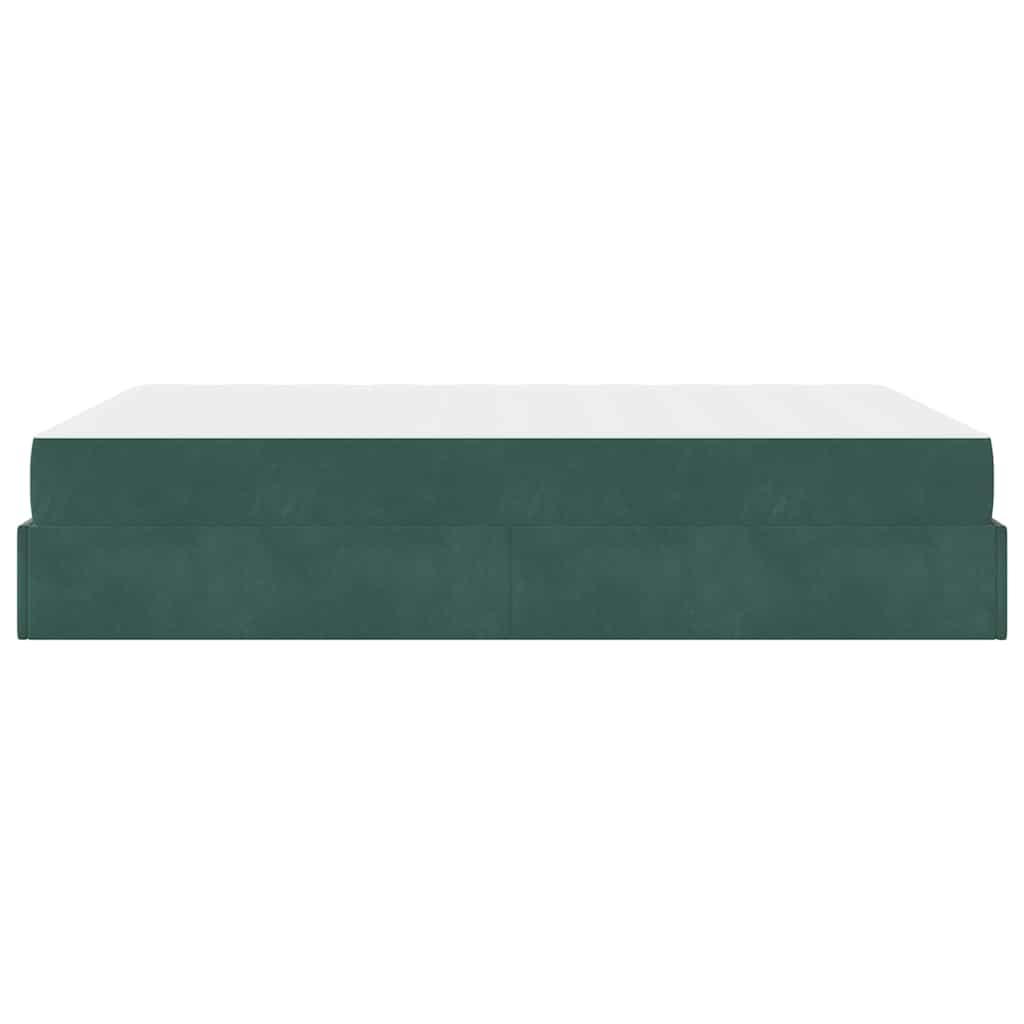Struttura del letto Verde scuro 160 x 200 cm Velluto