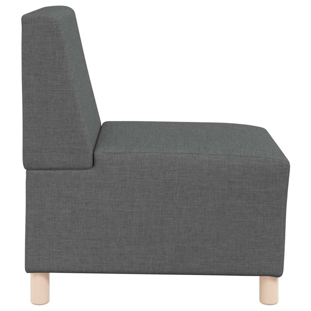 Unità di Divano Modulare Senza Braccioli 2 pcs Grigio scuro