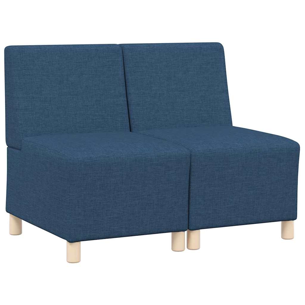 Unità di Divano Modulare Senza Braccioli 2 pcs Blu