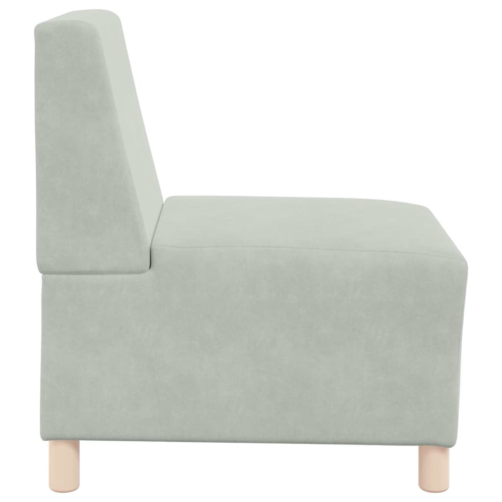 Unità di Divano Modulare Senza Braccioli 2 pcs Grigio chiaro
