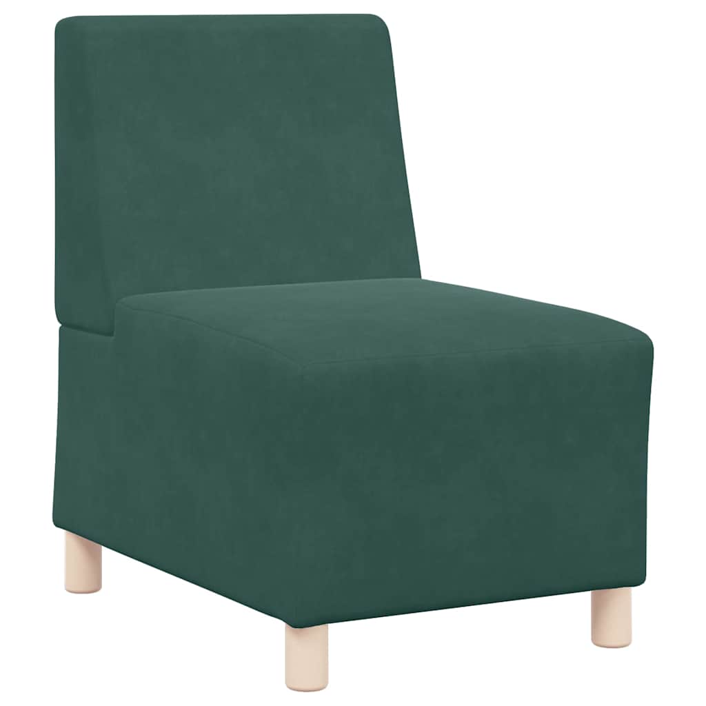 Unità di Divano Modulare Senza Braccioli 2 pcs Verde scuro