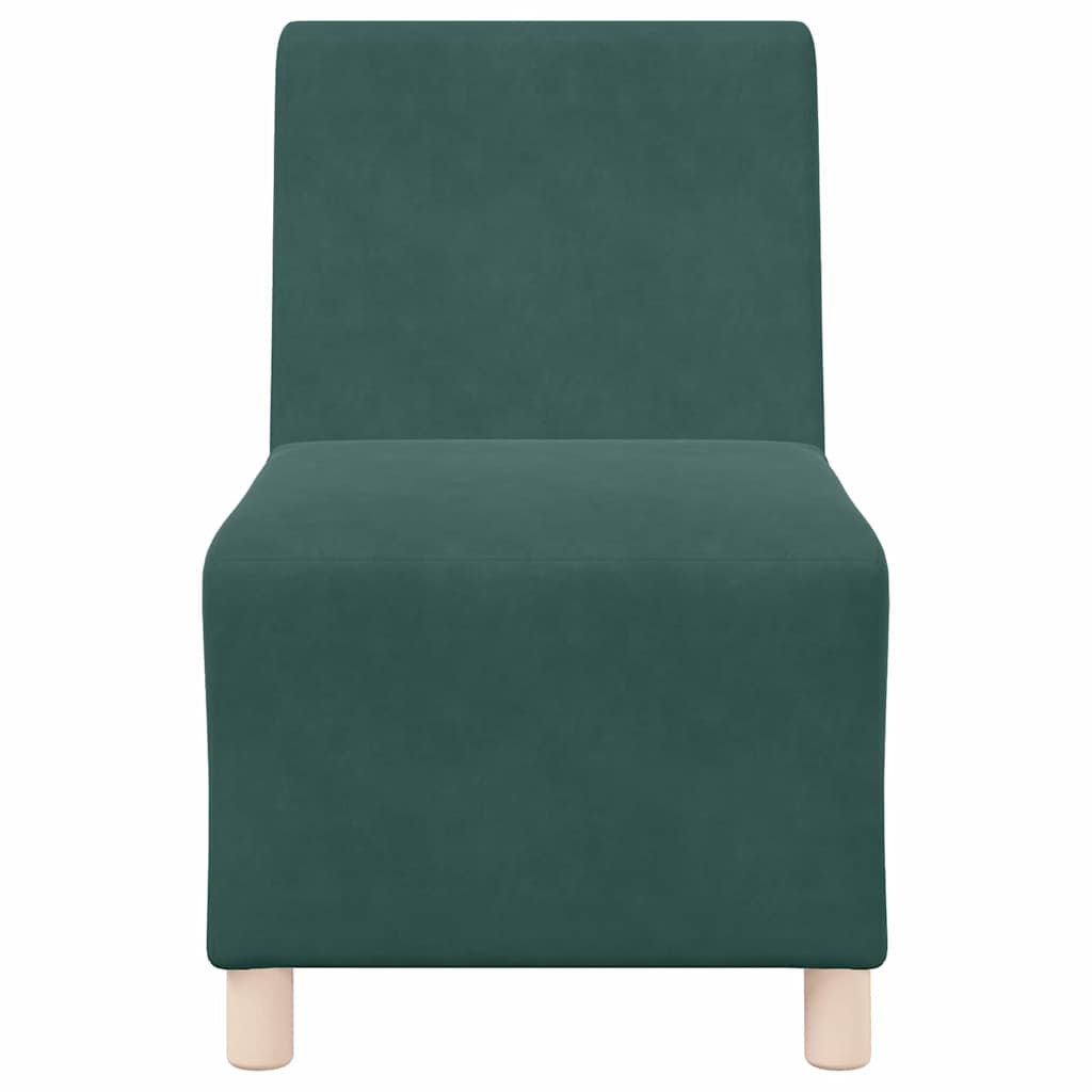 Unità di Divano Modulare Senza Braccioli 2 pcs Verde scuro