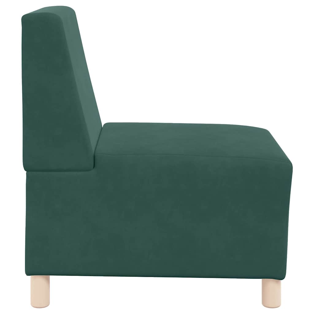 Unità di Divano Modulare Senza Braccioli 2 pcs Verde scuro
