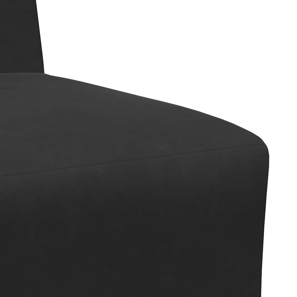 Unità di Divano Modulare Senza Braccioli 2 pcs Nero