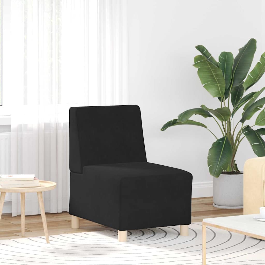Unità di Divano Modulare Senza Braccioli 2 pcs Nero