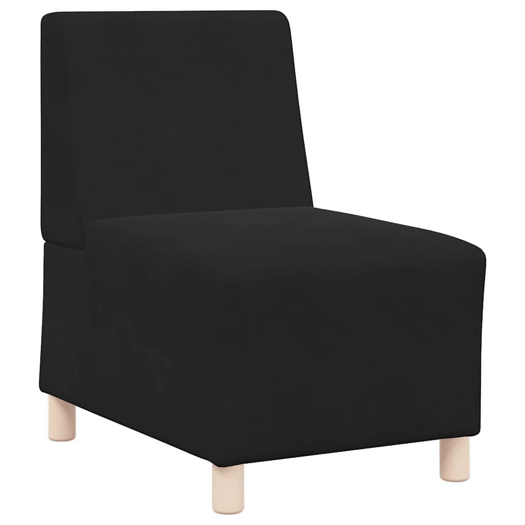 Unità di Divano Modulare Senza Braccioli 2 pcs Nero