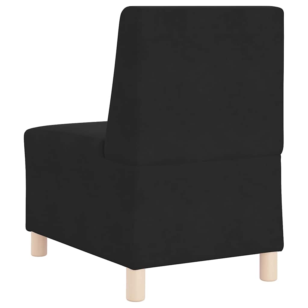 Unità di Divano Modulare Senza Braccioli 2 pcs Nero