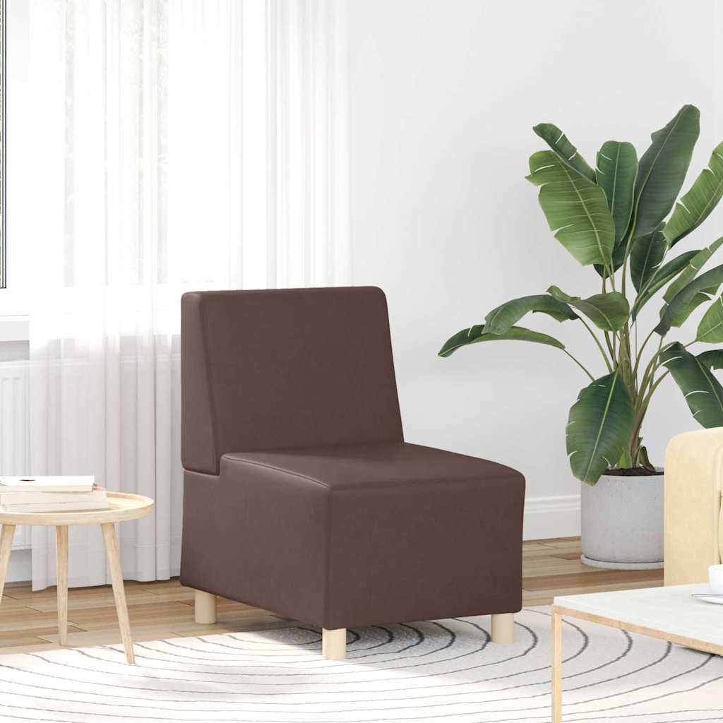 Unità di Divano Modulare Senza Braccioli 2 pcs Marrone