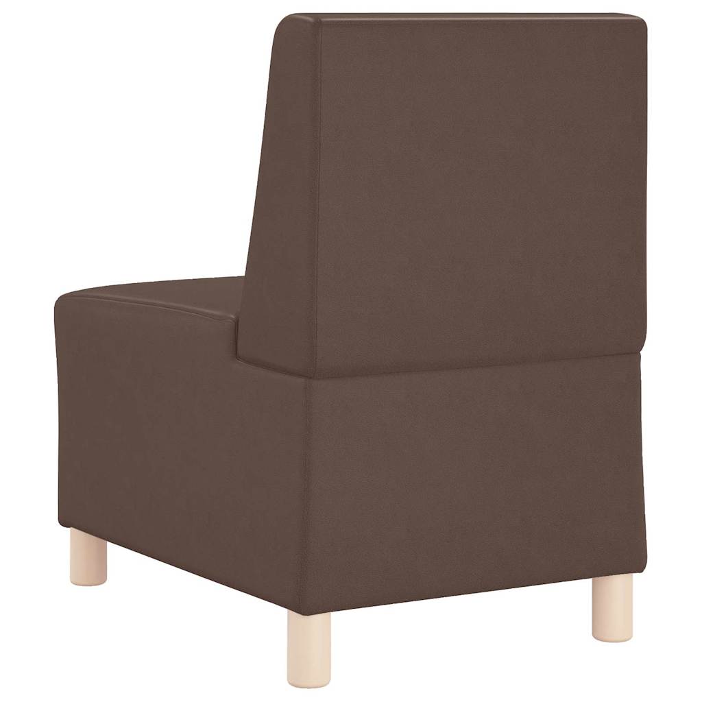 Unità di Divano Modulare Senza Braccioli 2 pcs Marrone