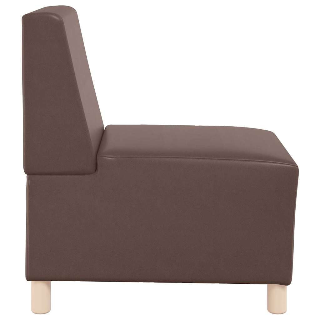 Unità di Divano Modulare Senza Braccioli 2 pcs Marrone