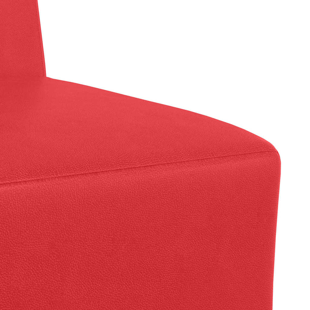 Unità di Divano Modulare Senza Braccioli 2 pcs Rosso