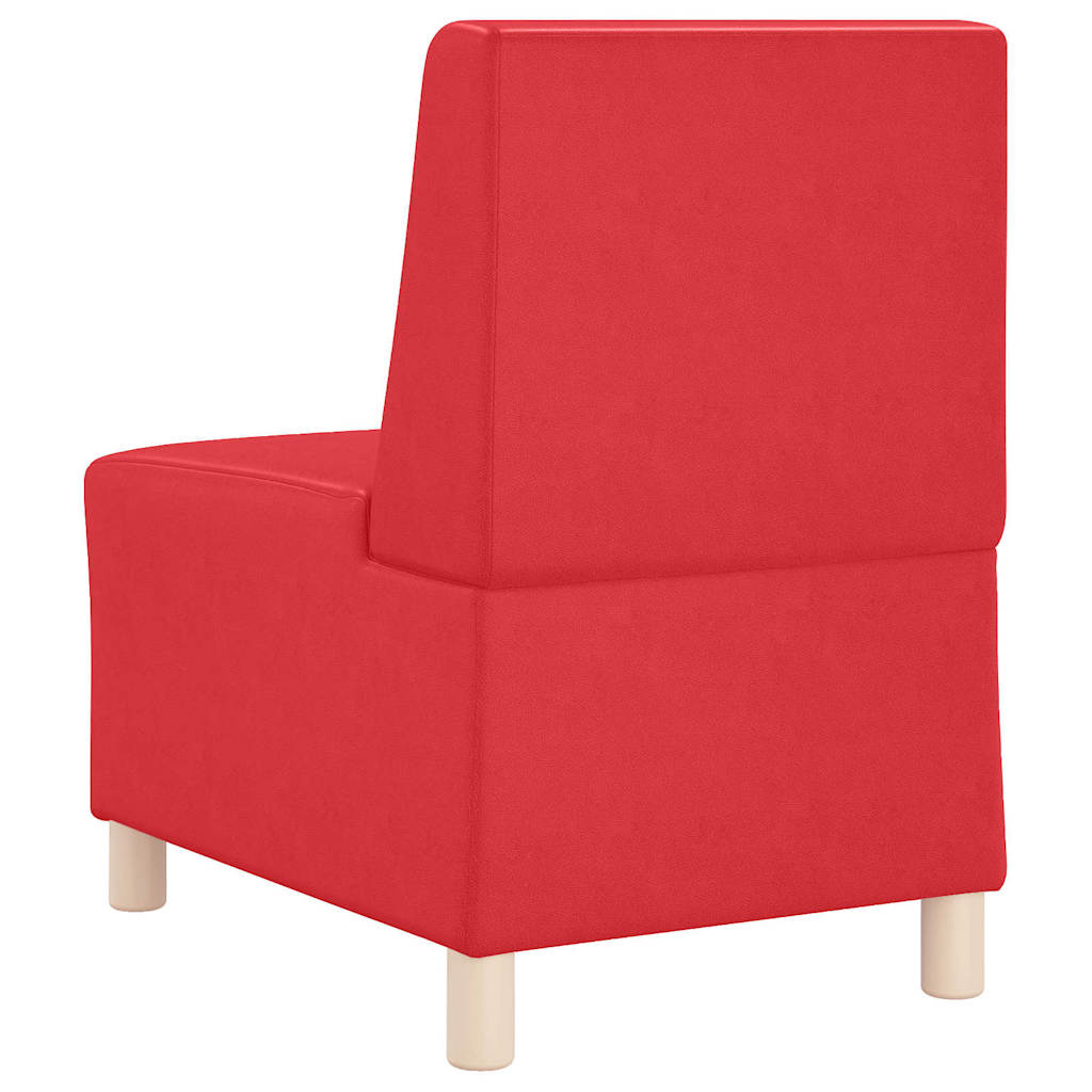 Unità di Divano Modulare Senza Braccioli 2 pcs Rosso