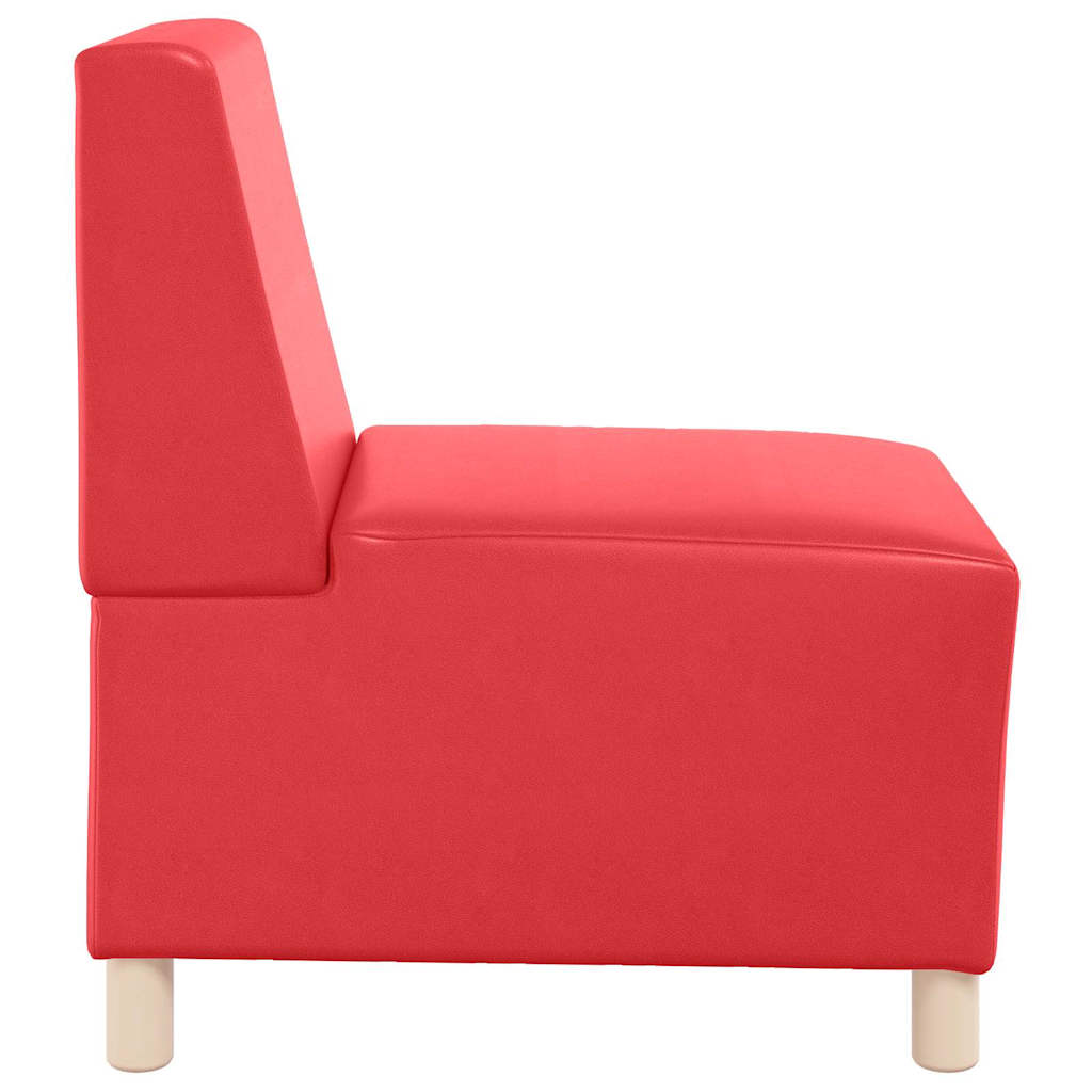 Unità di Divano Modulare Senza Braccioli 2 pcs Rosso