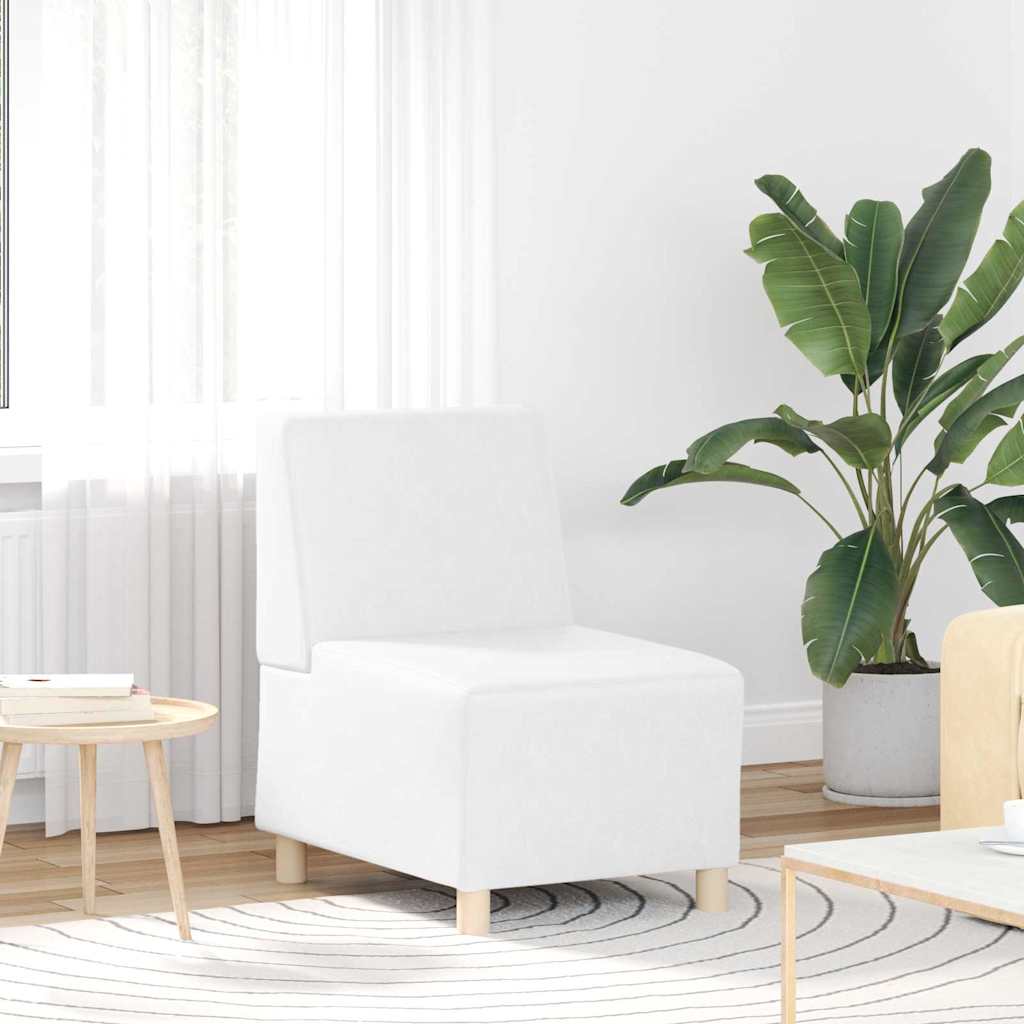 Unità di Divano Modulare Senza Braccioli 2 pcs Bianco