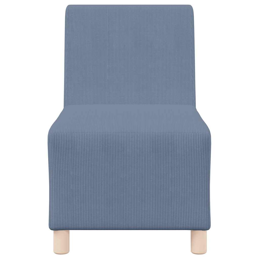 Unità di Divano Modulare Senza Braccioli 2 pcs Blu