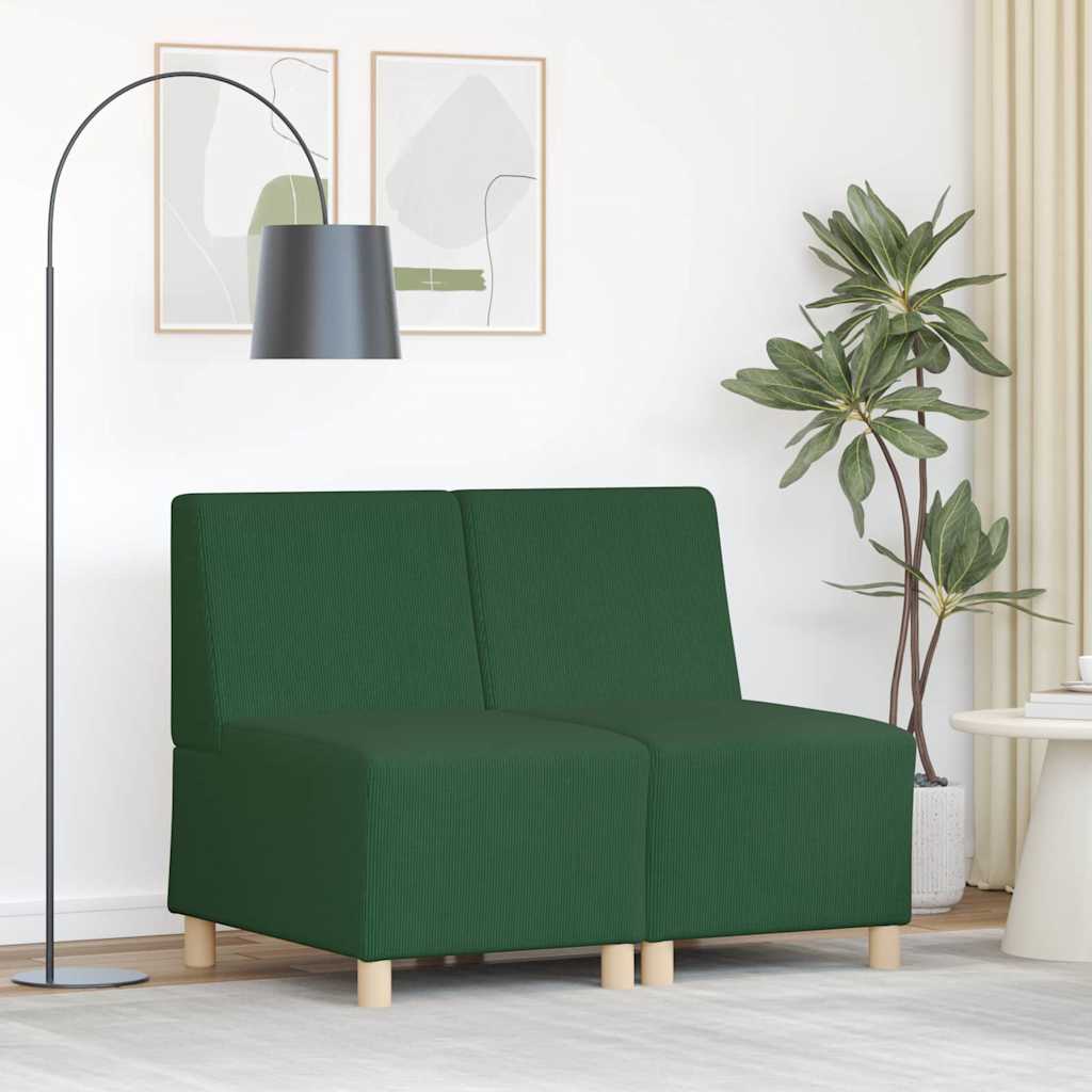 Unità di Divano Modulare Senza Braccioli 2 pcs Verde giungla