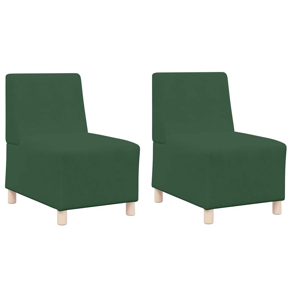 Unità di Divano Modulare Senza Braccioli 2 pcs Verde giungla