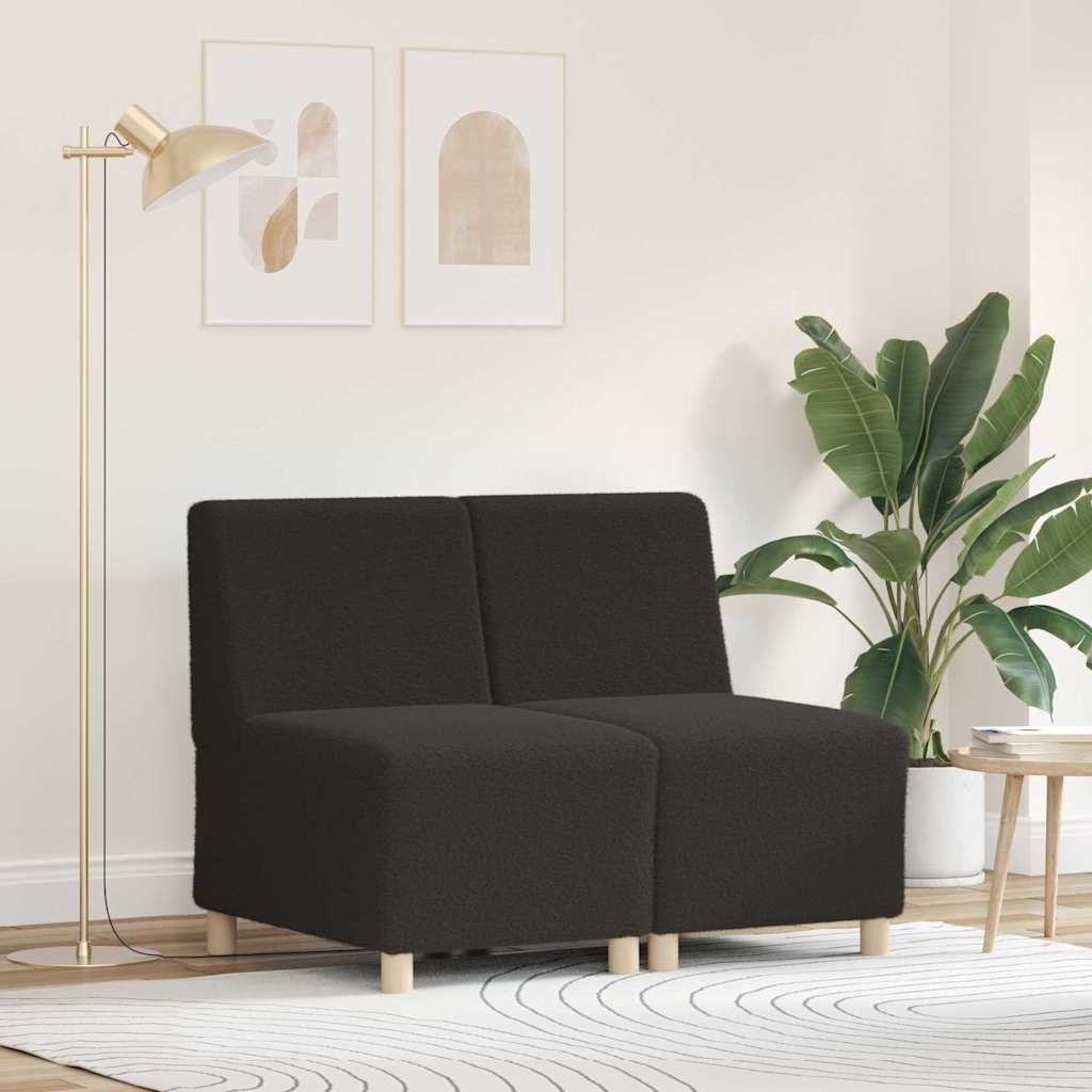 Unità di Divano Modulare Senza Braccioli 2 pcs Grigio scuro