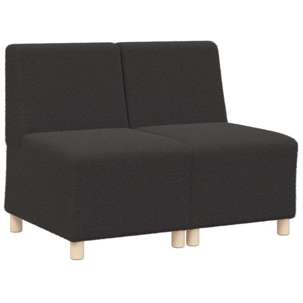 Unità di Divano Modulare Senza Braccioli 2 pcs Grigio scuro