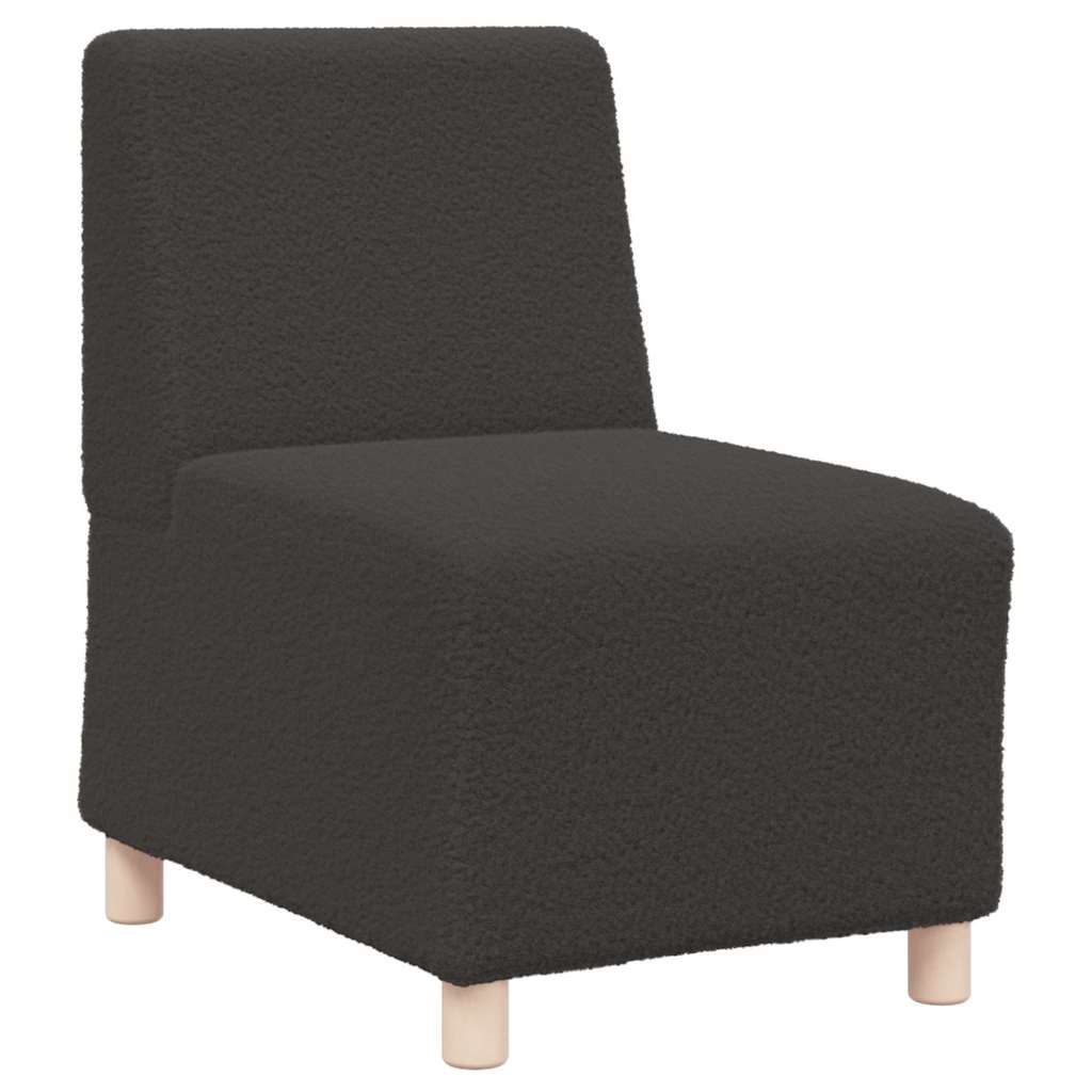 Unità di Divano Modulare Senza Braccioli 2 pcs Grigio scuro