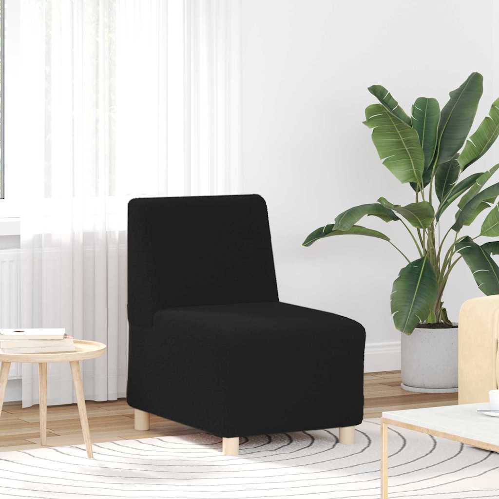 Unità di Divano Modulare Senza Braccioli 2 pcs Nero