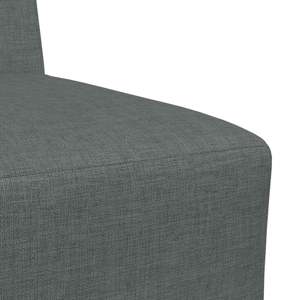 Unità di Divano Modulare Senza Braccioli 3 pcs Grigio scuro