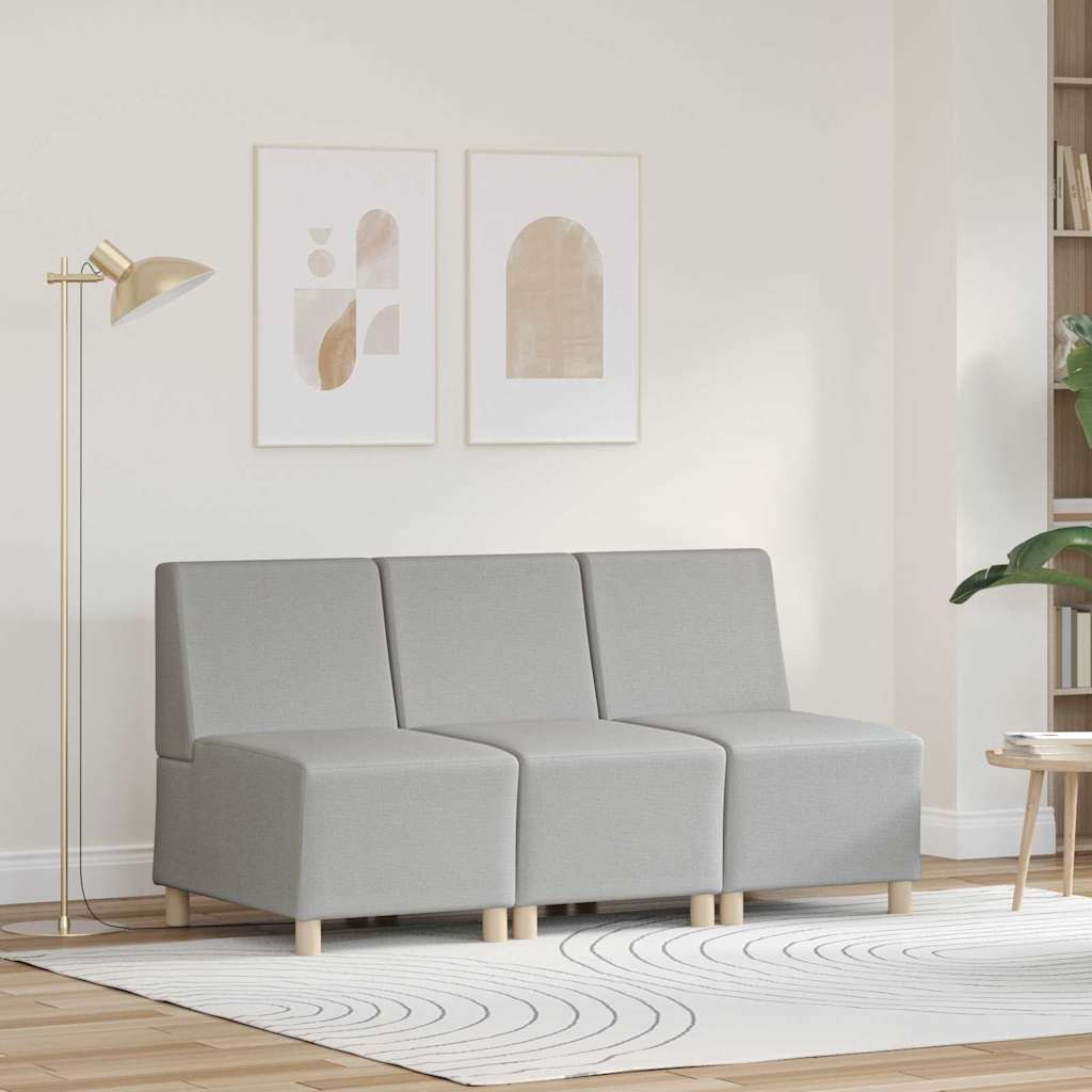 Unità di Divano Modulare Senza Braccioli 3 pcs Grigio nuvola