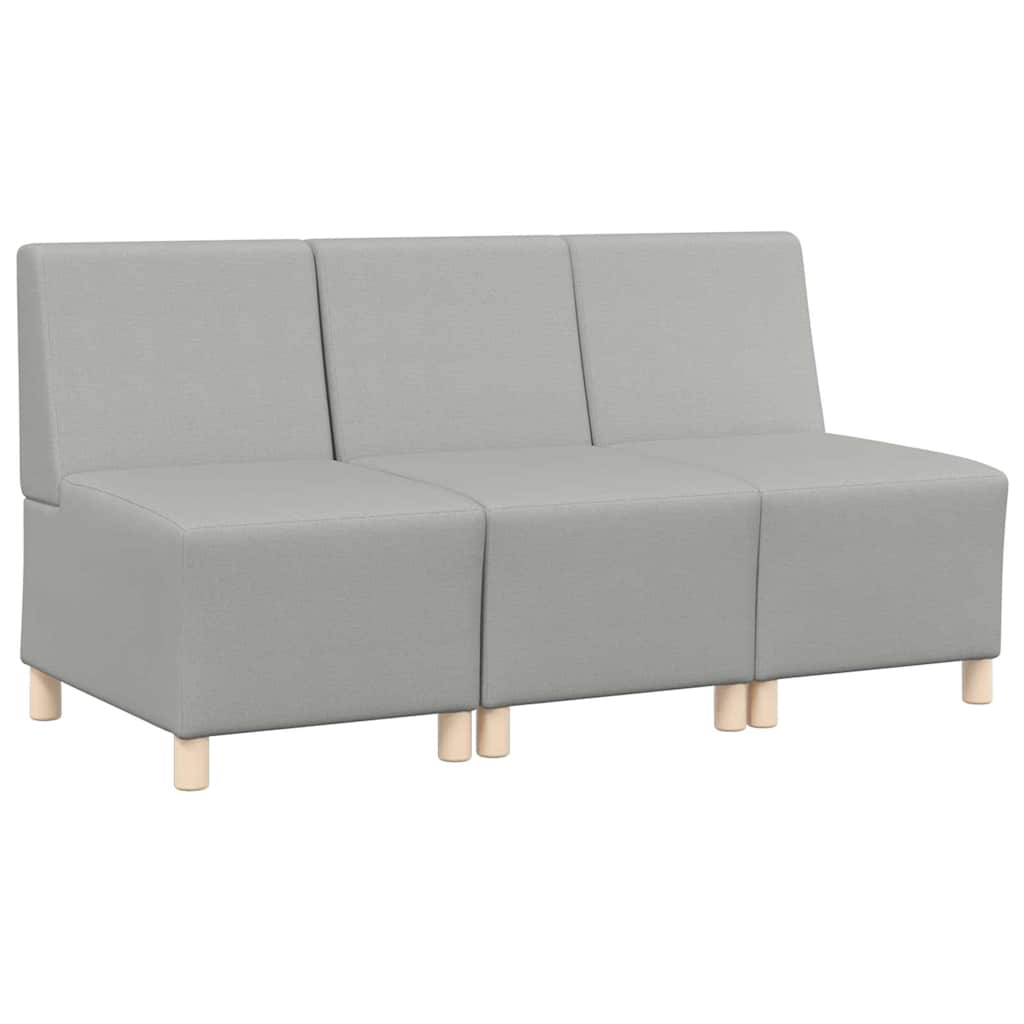 Unità di Divano Modulare Senza Braccioli 3 pcs Grigio nuvola