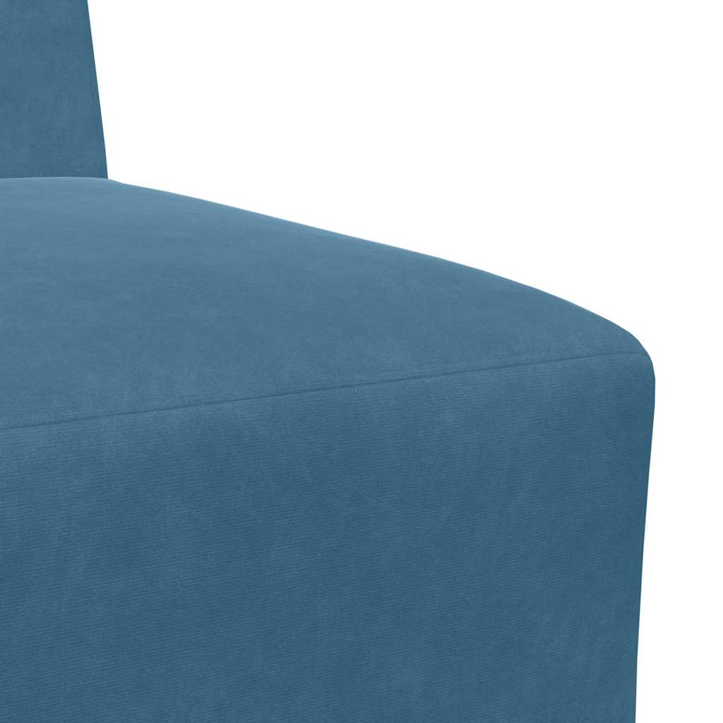 Unità di Divano Modulare Senza Braccioli 3 pcs Blu